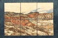 Calico Basin, Red Rock - The Falls- Wood Burning and watercolor - Private collection